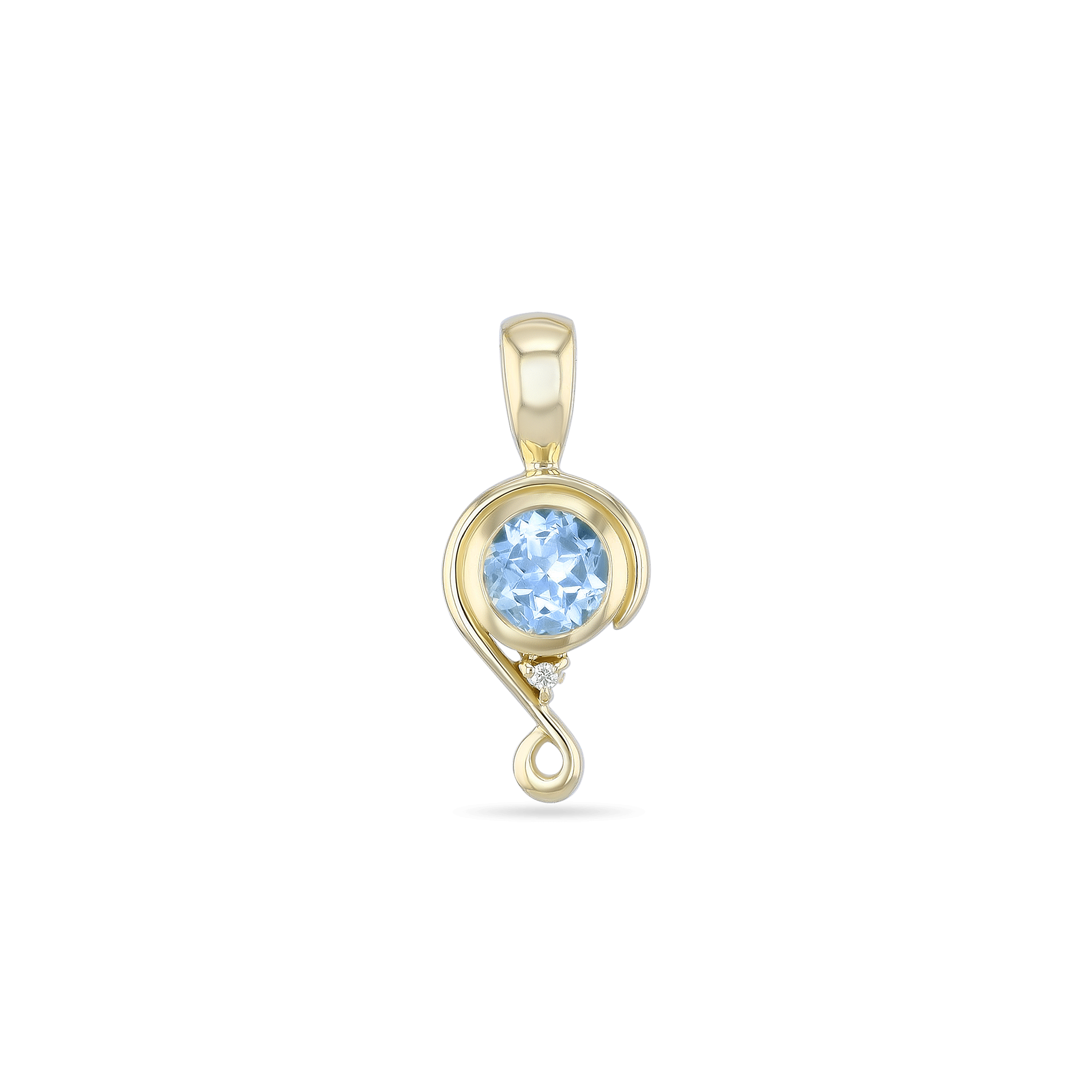 Embrace Pendant Catherine Best Platinum with Moissanite and Diamond Pendant 
