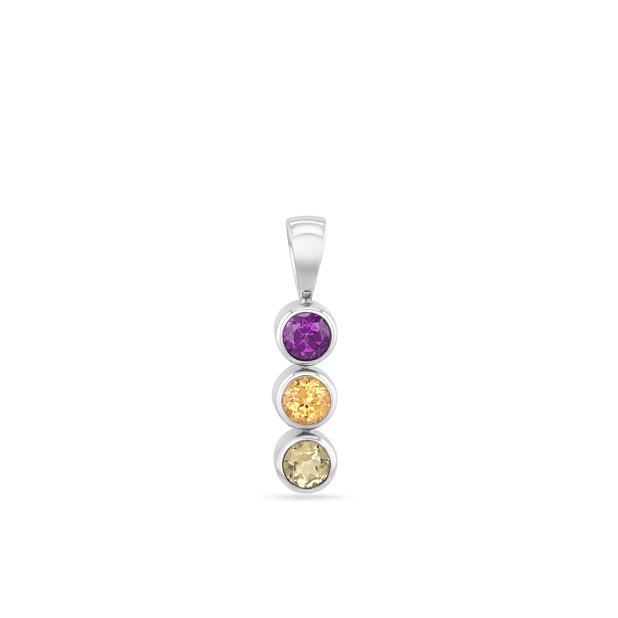 Primrose Pendant Catherine Best Dev Pendant Yellow Beryl Royal Purple Garnet and Mandarin Garnet 