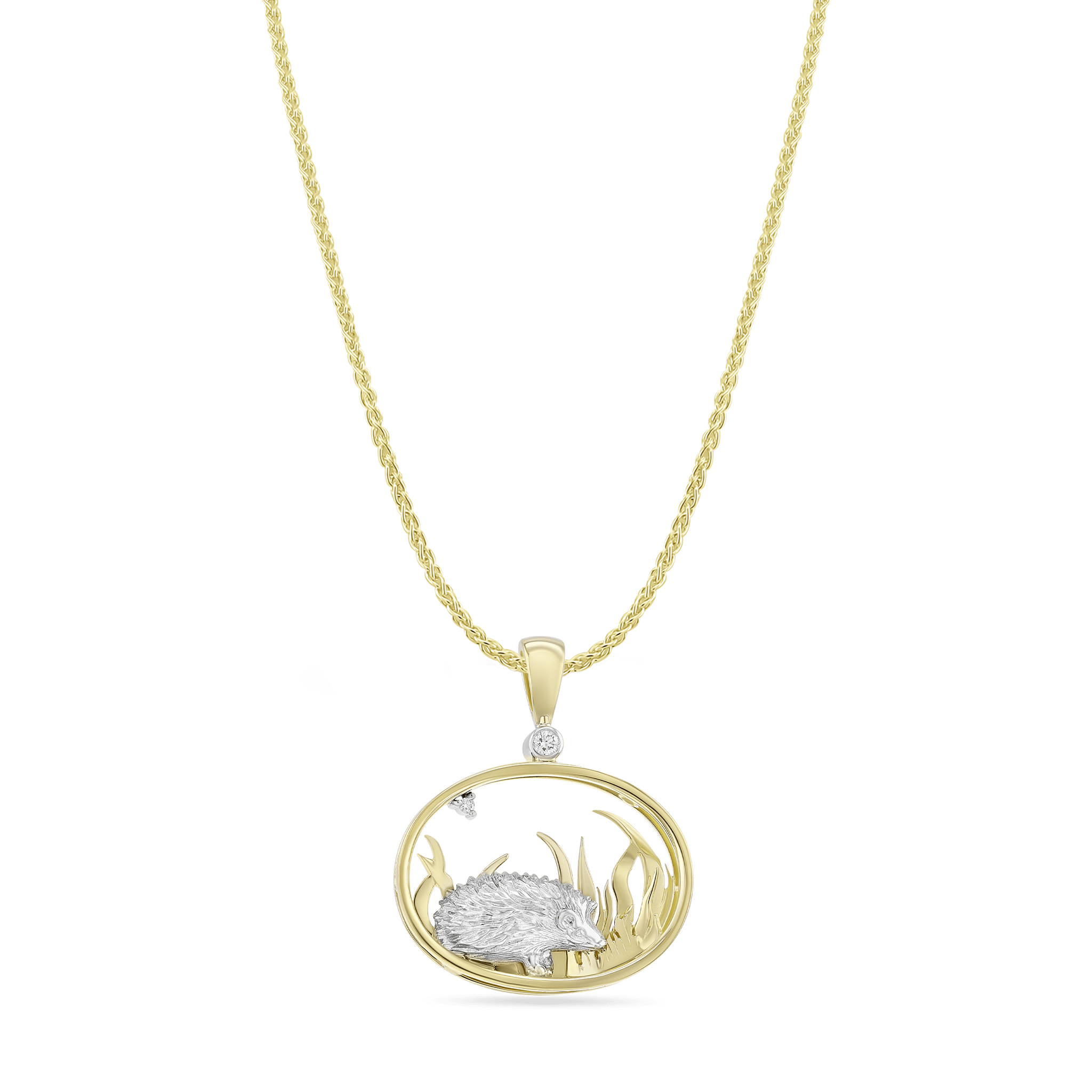 Hetty the Hedgehog Gold Pendant Catherine Best Dev Pendant 