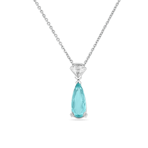 'Bluebelle' Paraiba and Diamond Necklace Catherine Best 