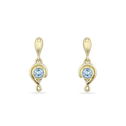 Embrace Drop Earrings Earring Catherine Best 9ct Yellow Gold with Blue Topaz and Diamond 