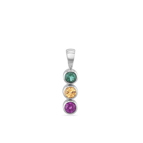 Primrose Pendant Catherine Best Dev Pendant Green Tourmaline Mandarin Garnet and Royal Purple Garnet 