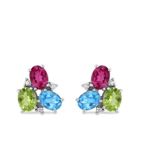 Sweetie Earrings Earring Catherine Best Peridot Topaz and Pink Tourmaline 