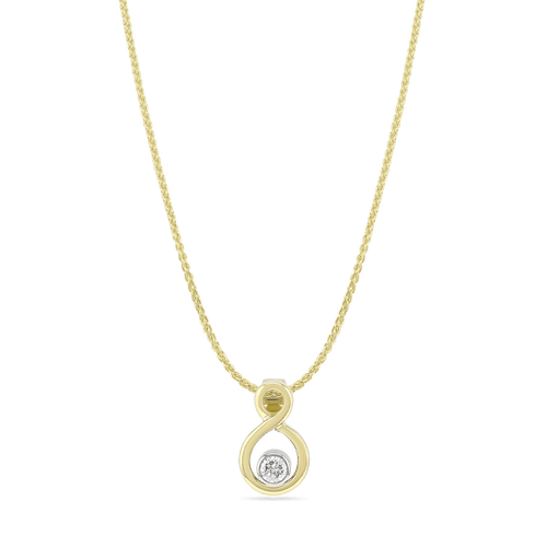 Everlasting Pendant Catherine Best Dev 18ct Yellow and White Gold Pendant on a 18