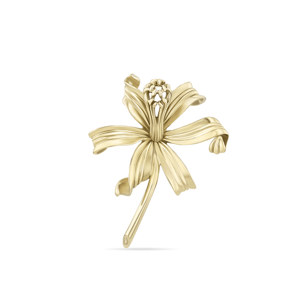 Nerine Lily Brooch Catherine Best 18ct Yellow Gold 