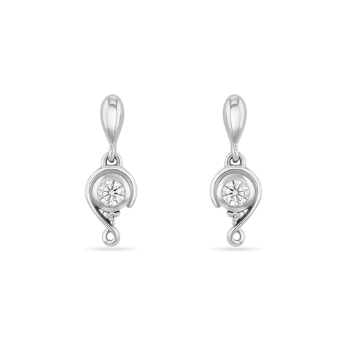 Embrace Drop Earrings Earring Catherine Best Platinum with Moissanite and Diamond 