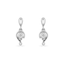 Embrace Drop Earrings Earring Catherine Best Platinum with Moissanite and Diamond 