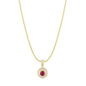 Ruby Wishing Well Pendant Catherine Best Dev Pendant on 18 inch Gold Spiga Chain 