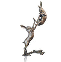 Richard Cooper Medium Hares Boxing Bronze Sculpture Catherine Best Dev 