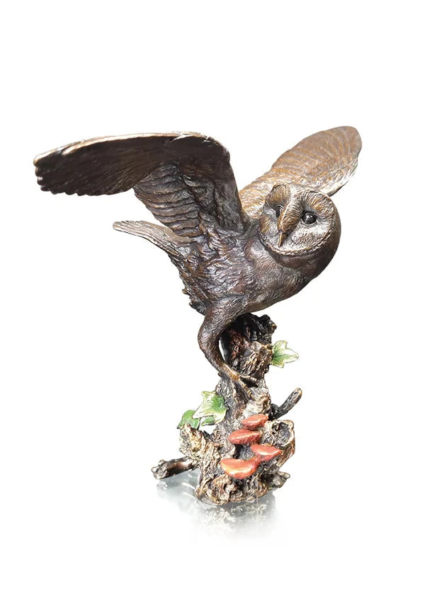 Richard Cooper Barn Owl with Ivy Bronze Sculpture Sculptures & Statues Catherine Best 