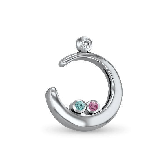 Cradle of Love Pendant - 9ct White Gold - With Chain Catherine Best 