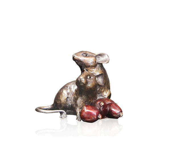 Richard Cooper Mice with Rosehips Bronze Sculpture Catherine Best Dev 