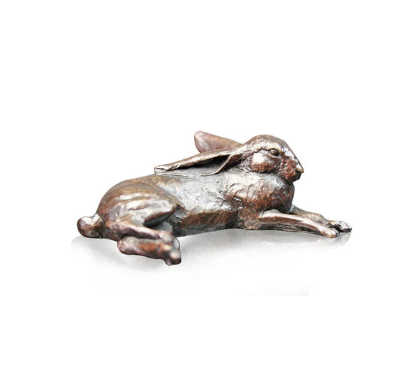 Richard Cooper Small Hare Lying Bronze Sculpture Catherine Best Dev 