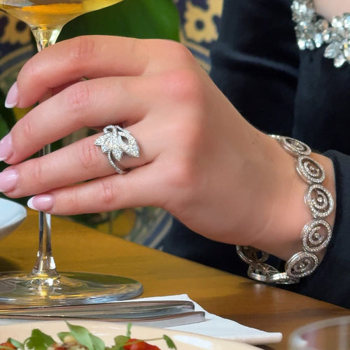 Flutterby Handmade Diamond Ring in Platinum Catherine Best Dev 