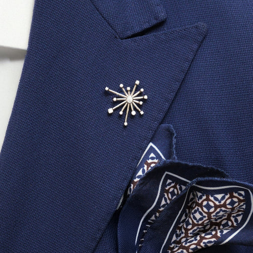 Starburst Silver and Cubic Zirconia Tie Pin Catherine Best Dev 