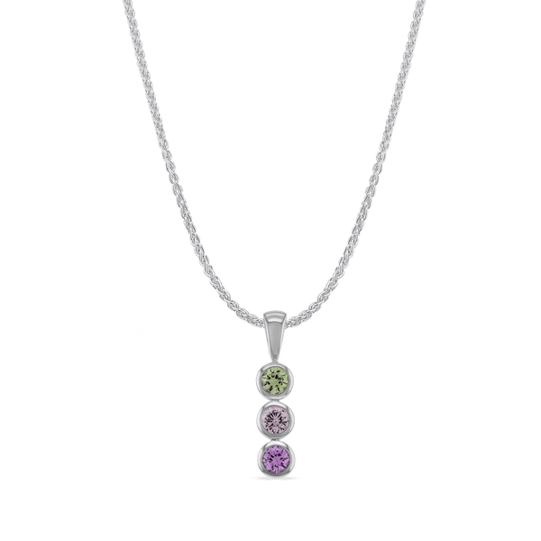 Primrose in Sapphire Catherine Best Mixed Colour Sapphires 18ctw Pendant with 18 inch Chain 