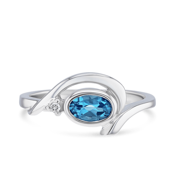 Chords of Love Ring Catherine Best Blue Topaz 