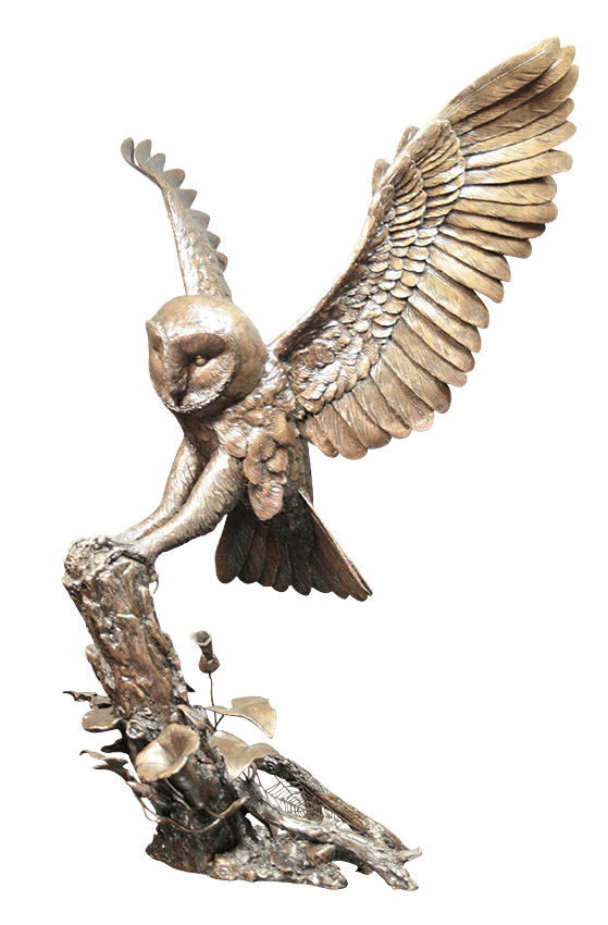 Richard Cooper Silent Shadow Owl Bronze Sculpture Catherine Best Dev 