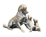 Richard Cooper Retriever with Puppies Bronze Sculpture Catherine Best Dev 