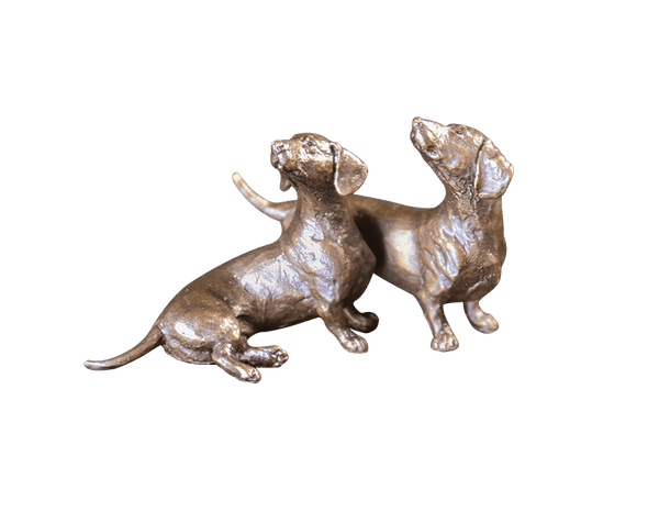 Richard Cooper Dachshund Pair Bronze Sculpture Catherine Best Dev 