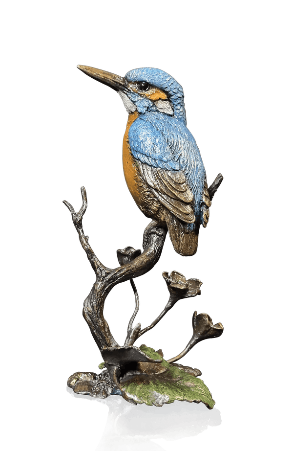 Richard Cooper Kingfisher with Meadow Marsh Solid Bronze Sculpture (With Presentation Box) Sculptures & Statues Catherine Best 