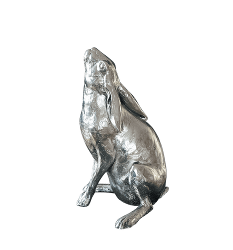 Richard Cooper Moon Gazing Hare Nickel Resin Sculpture Catherine Best Dev 
