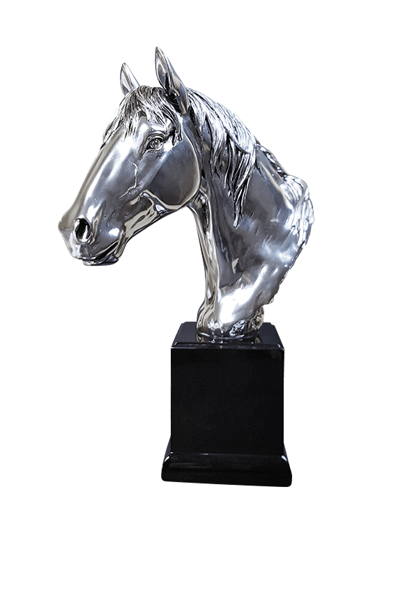 Richard Cooper Large Horse Nickel Resin Sculpture Catherine Best