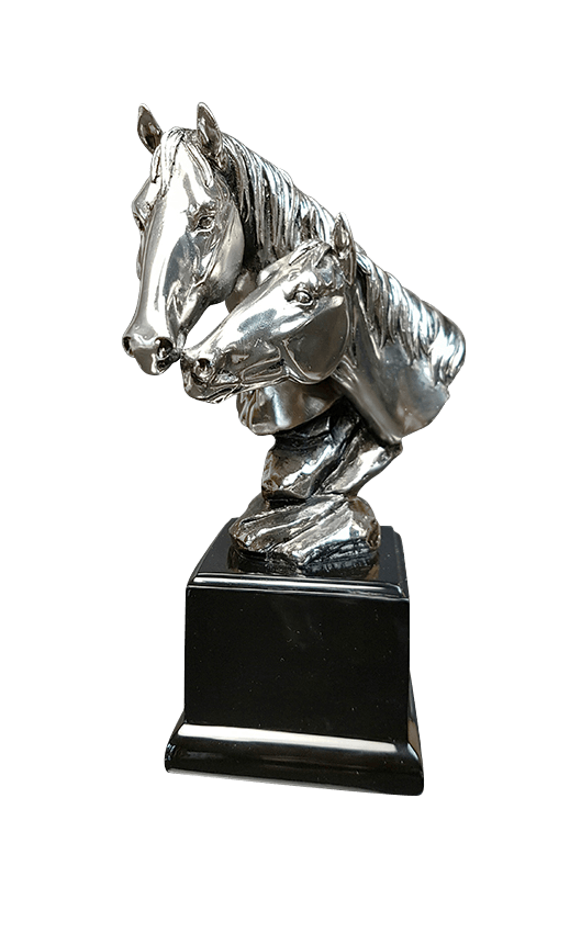 Richard Cooper Mare and Foal Nickel Resin Sculpture Catherine Best Dev 