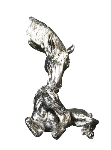 Richard Cooper Pony & Foal Nickel Resin Sculpture Catherine Best Dev 
