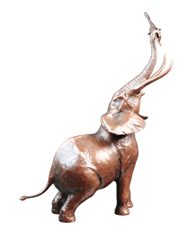 Richard Cooper Medium Bull Elephant Bronze Sculpture Catherine Best Dev 