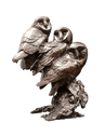 Richard Cooper Watchful Three Barn Owls Bronze Sculpture Catherine Best Dev 