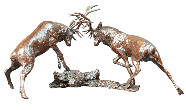 Richard Cooper to the Winner the Spoils Stags Bronze Sculpture Catherine Best Dev 