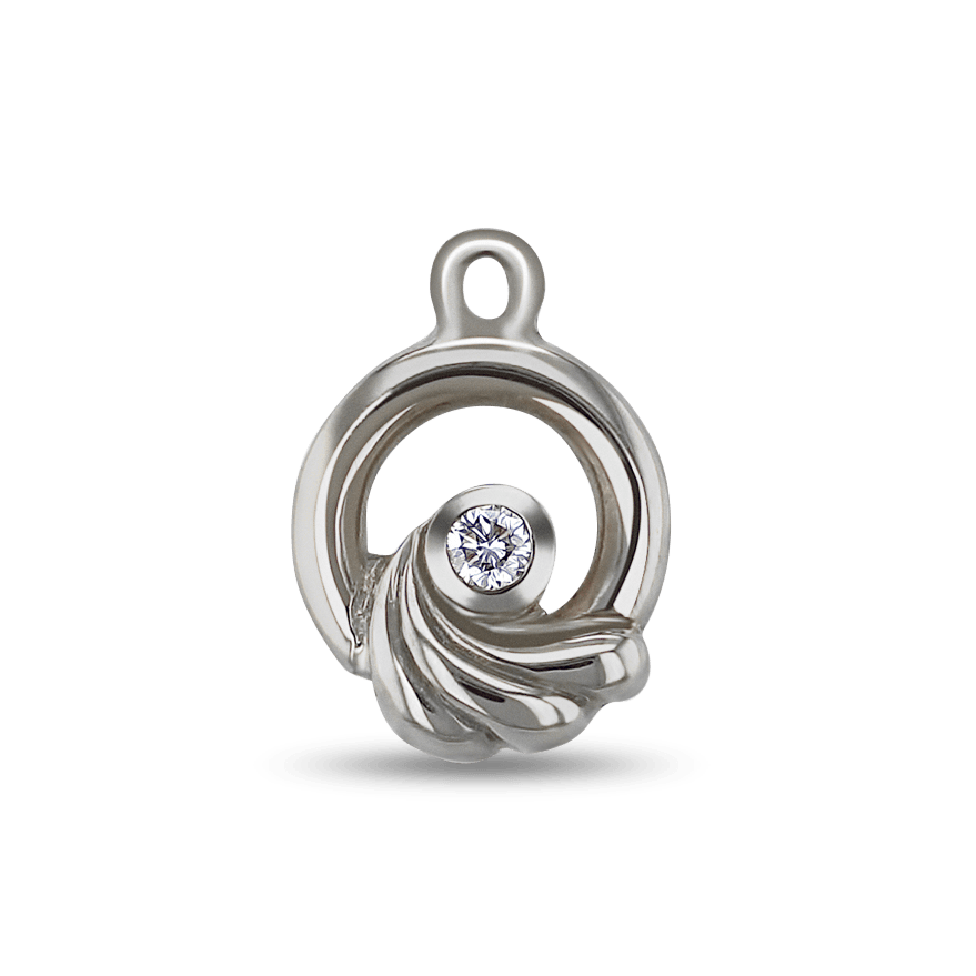 Swirl Charm Catherine Best Dev Diamond 18ct Yellow Gold 