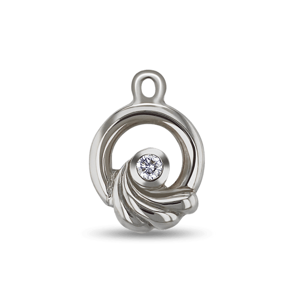 Swirl Charm Catherine Best Dev Cubic Zirconia Silver 