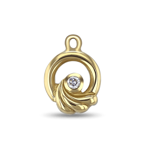 Swirl Charm Catherine Best Dev Diamond 18ct Yellow Gold 