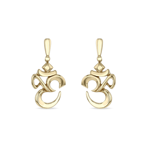 OM Earrings Catherine Best Dev 18ct Yellow Gold Drop 