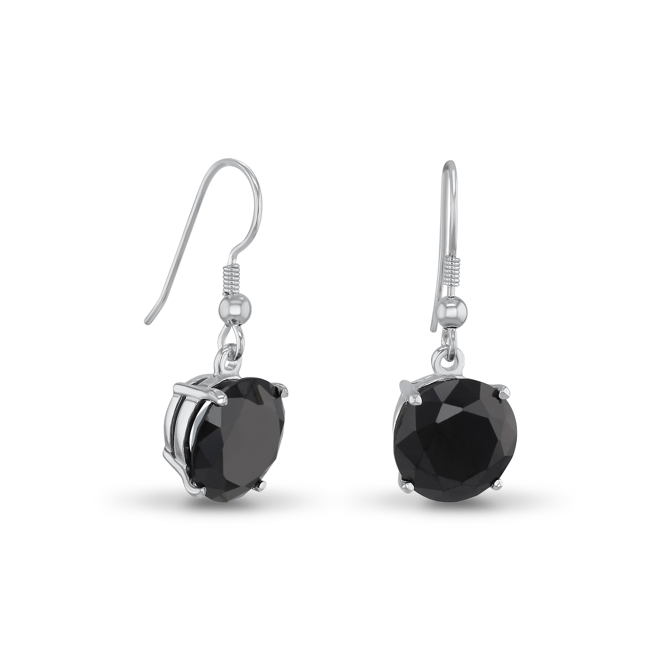 Midnight Earrings Catherine Best Dev Three Stone in Black Cz 
