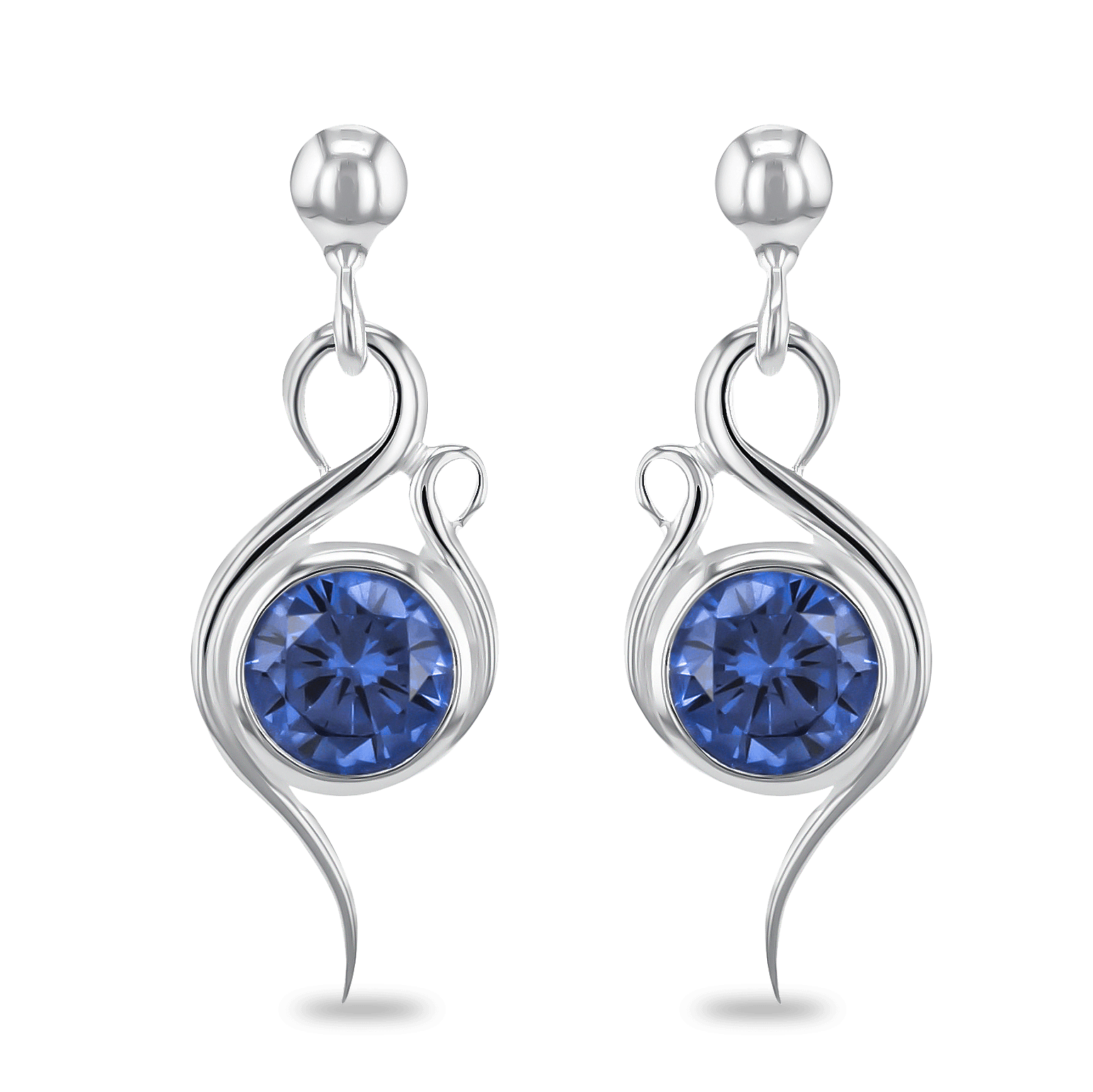 Flamingo Earrings Catherine Best Dev Clear Cz 