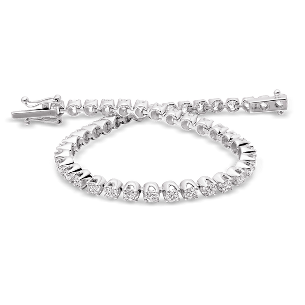 Elara 18ct White Gold Crown Set Diamond Bracelet Catherine Best Dev 5 carats featuring 42 Diamonds 