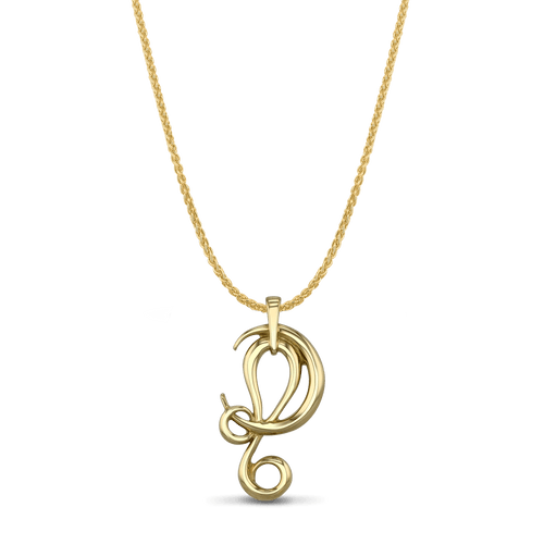 Leo Moon-sign Pendant Catherine Best Dev 9ct Yellow Gold Pendant on a 18