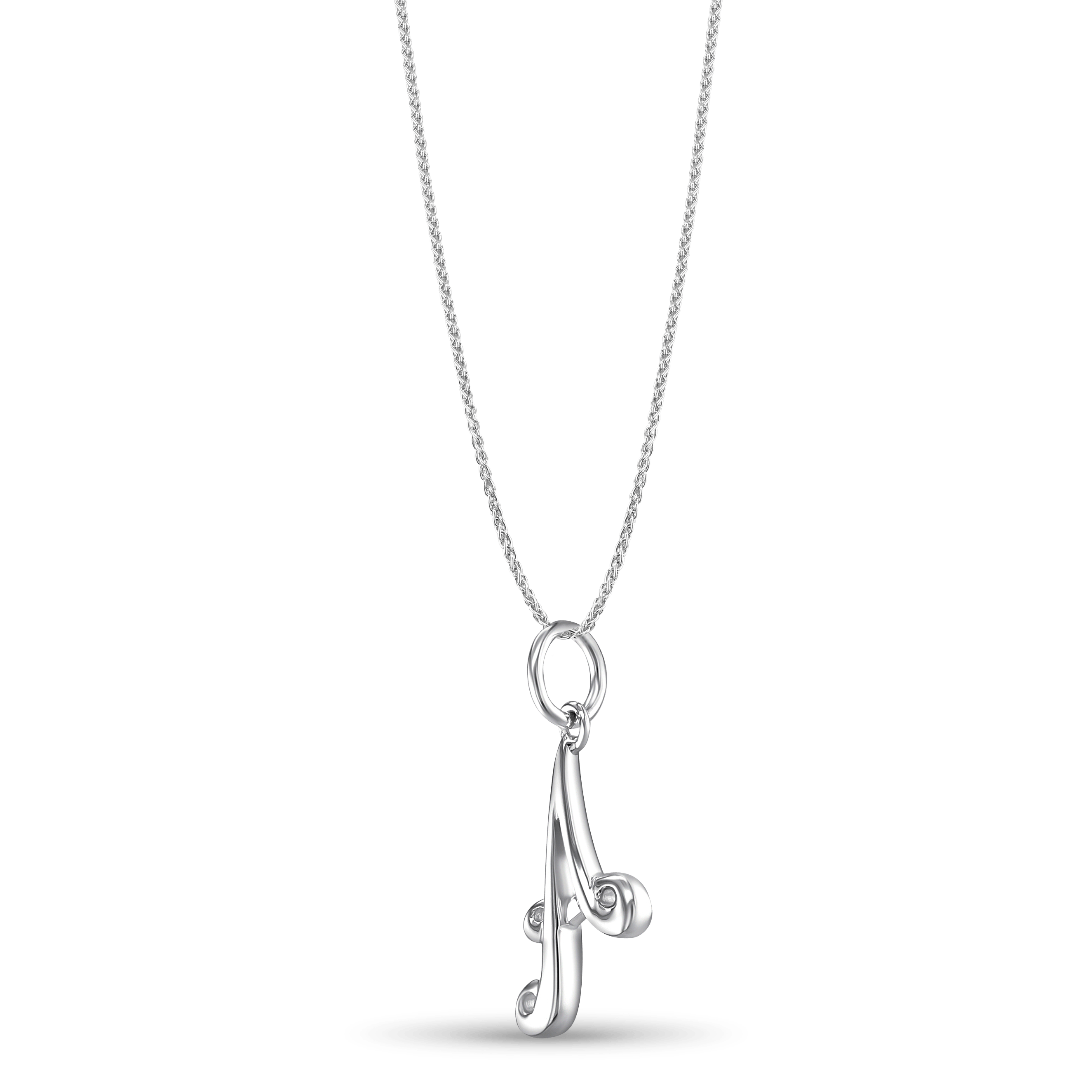 Initial A Love Letter Mini Pendant in Silver Catherine Best Dev Pendant 