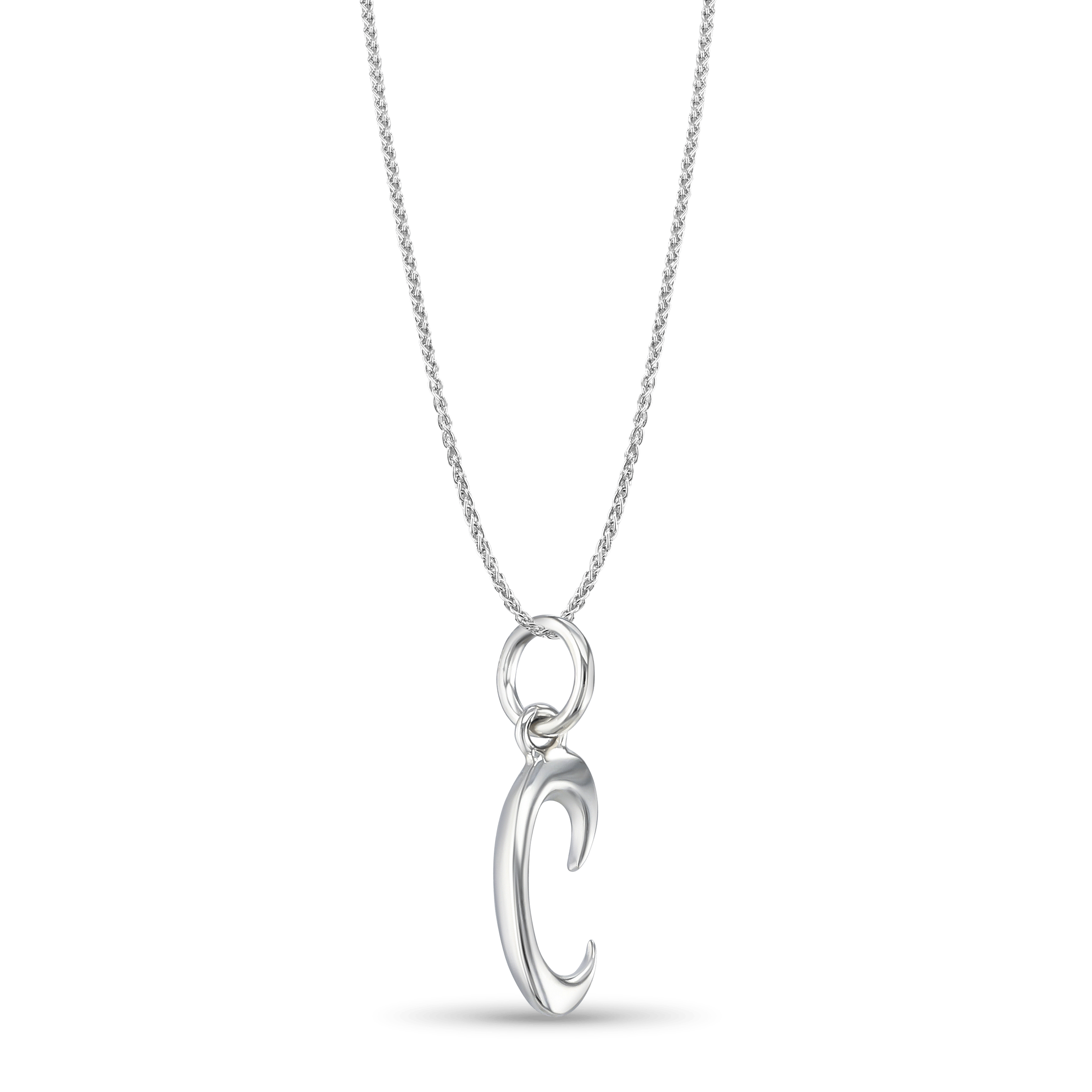 Initial C Love Letter Mini Pendant in Silver Catherine Best Dev Pendant 