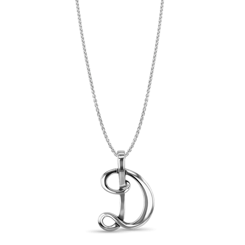 Silver 2025 letter pendant