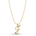Initial F Love Letter Pendant Catherine Best Dev Pendant on a 18 chain 9ct Yellow Gold 