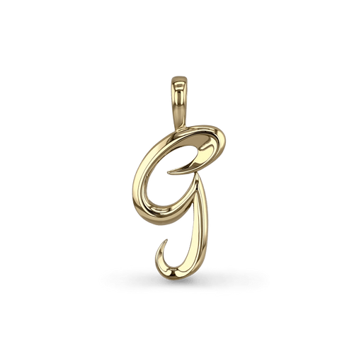 Initial G Love Letter Pendant Catherine Best Dev 9ct Yellow Gold Pendant 