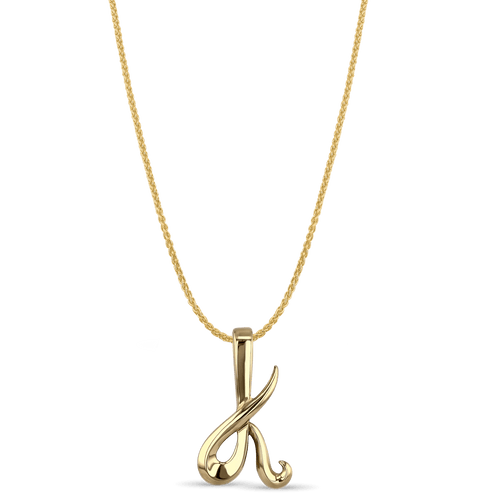 Initial K Love Letter Pendant In Silver Catherine Best