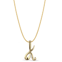 Initial K Love Letter Pendant Catherine Best Dev 9ct Yellow Gold Pendant on a 18 chain 
