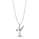 Initial M Love Letter Pendant Catherine Best Dev Silver Pendant on a 18 chain 