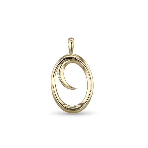 Initial O Love Letter Pendant Catherine Best Dev 9ct Yellow Gold Pendant 