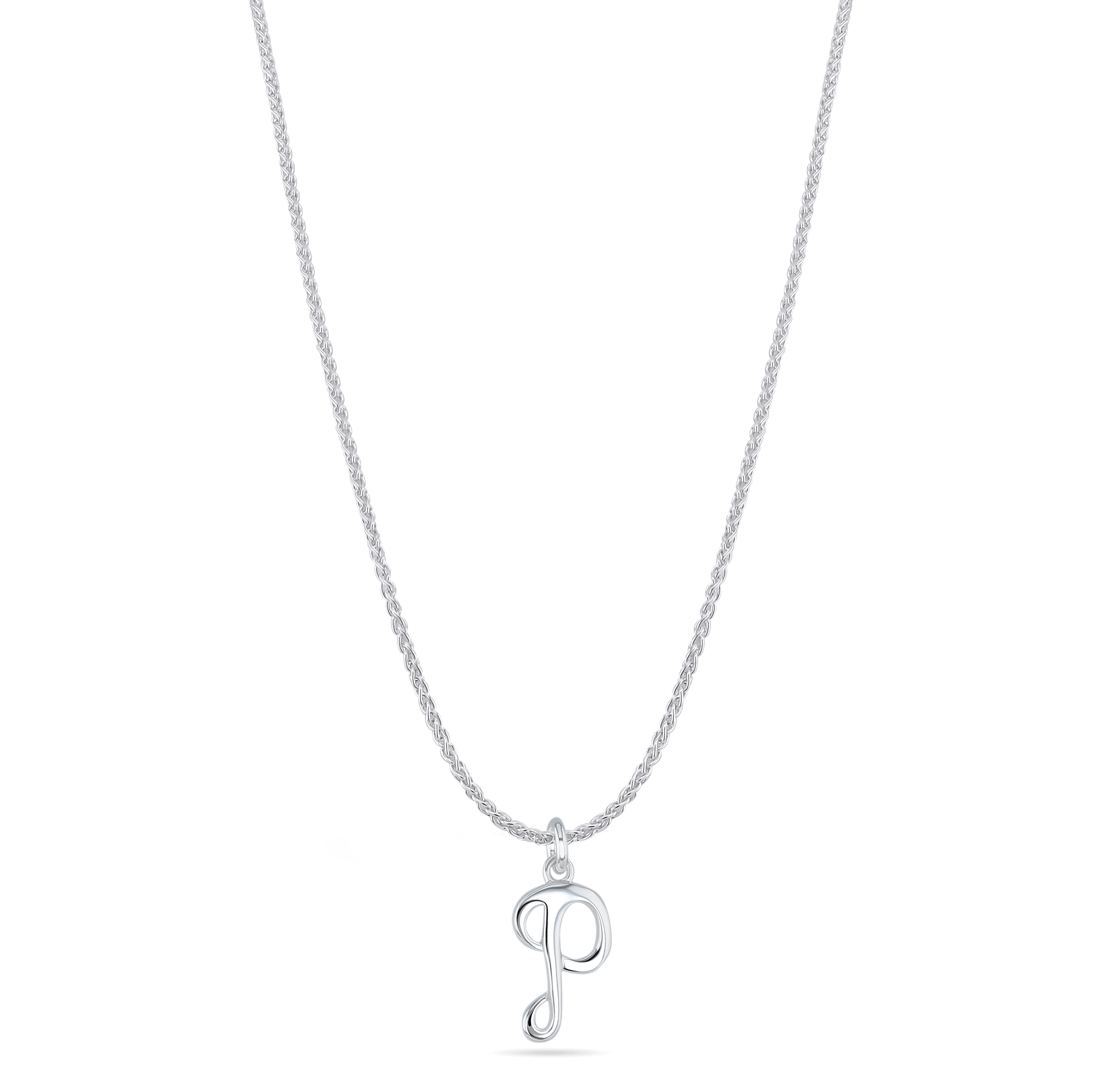Initial P Love Letter Mini Pendant in Silver Catherine Best Dev Pendant 